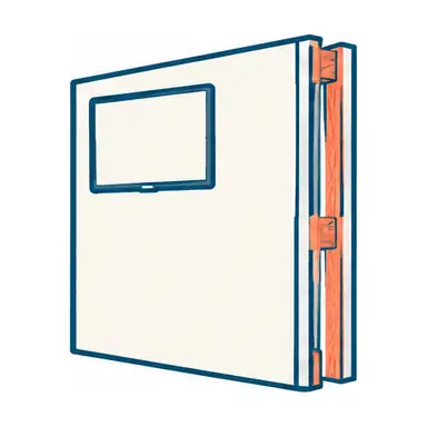 Schematic: Drywall over wood studs