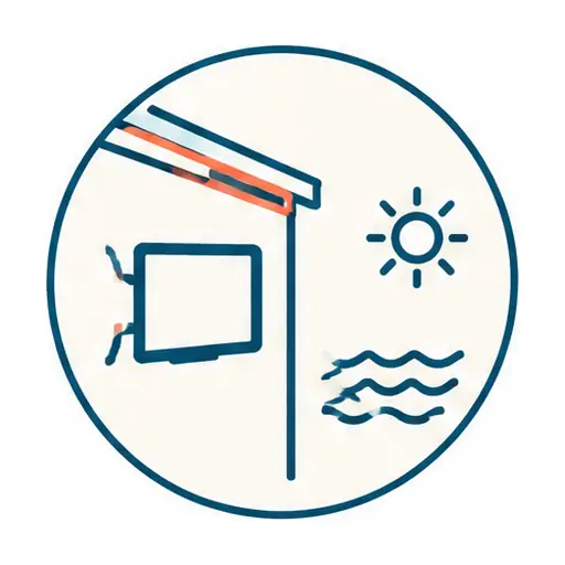 Schematic icon: Outdoor & Patio TV Mounting Near the Coast